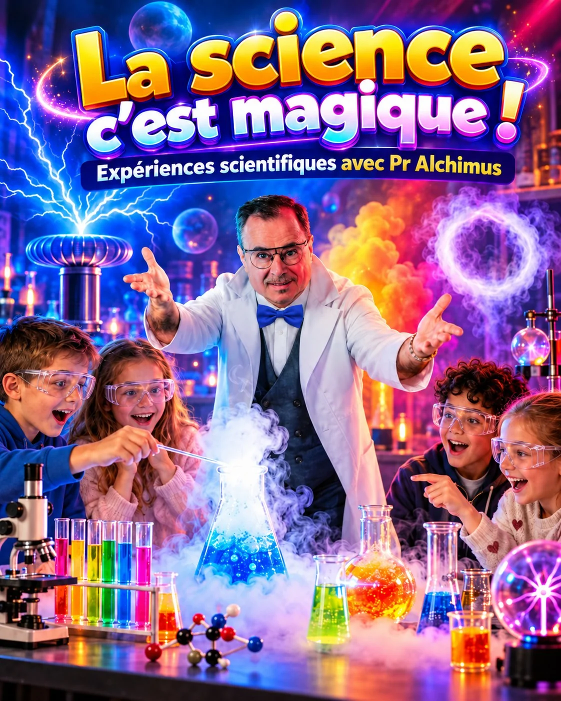 La Science, c’est magique ! — expériences scientifiques avec le Professeur Alchimus